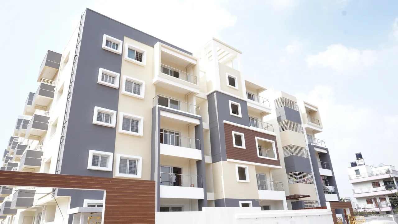 Sai Nandana GP Pride · Front elevation after completion, January 2022